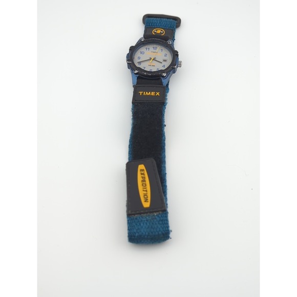 Vintage 1999 Timex Expedition Watch Men Indiglo 39mm Blue Case- New Battery - Picture 5 of 6